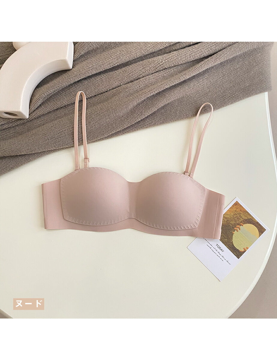 Softcute ストラップレスブラ ノンワイヤー