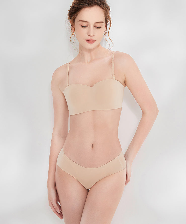 ブラ&ショーツセット ストラップレスブラ