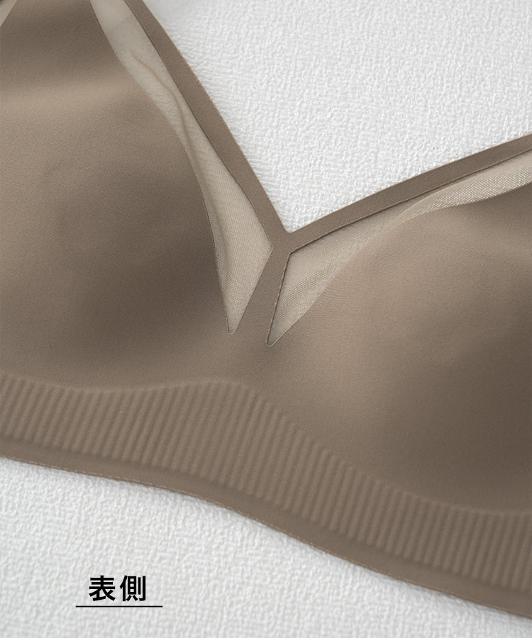 ノンワイヤーブラ パッドなしブラ ブラジャー ショーツ セット