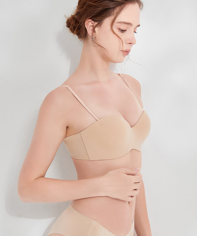 盛りたい派にオススメ!Softcute ストラップレスブラ 2way