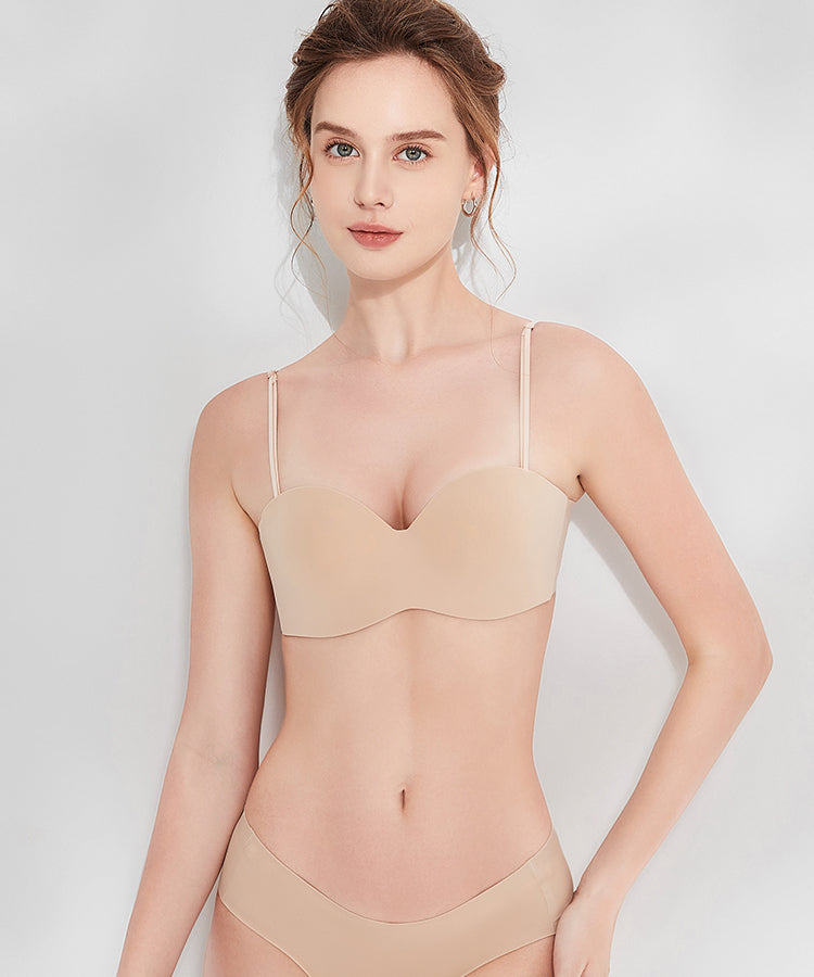 盛りたい派にオススメ!Softcute ストラップレスブラ 2way