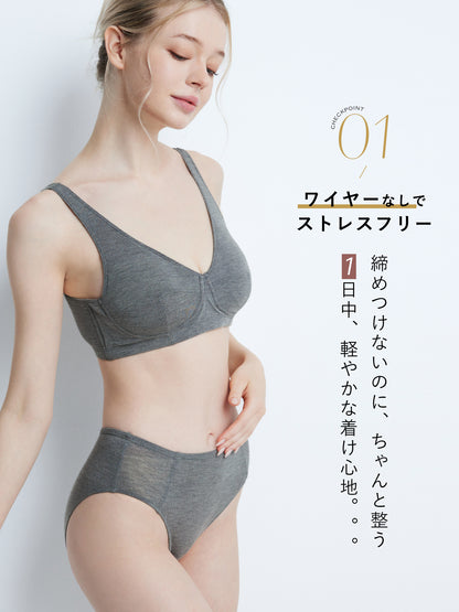 小胸 パカパカしない ブラ ノンワイヤー フィット