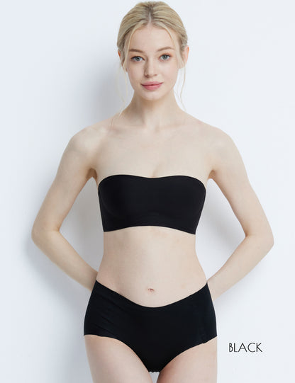 Softcute ストラップレスブラ 落ちない ずれない 紐なしブラ