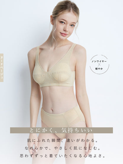 小胸 パカパカしない ブラ ノンワイヤー フィット