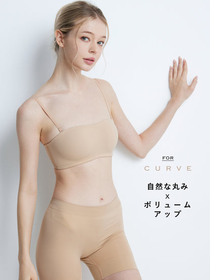 2way ストラップレスブラ 落ちない ずれない 紐なしブラ