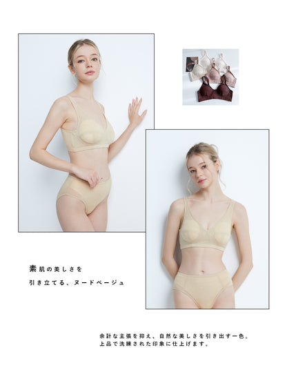 小胸 パカパカしない ブラ ノンワイヤー フィット