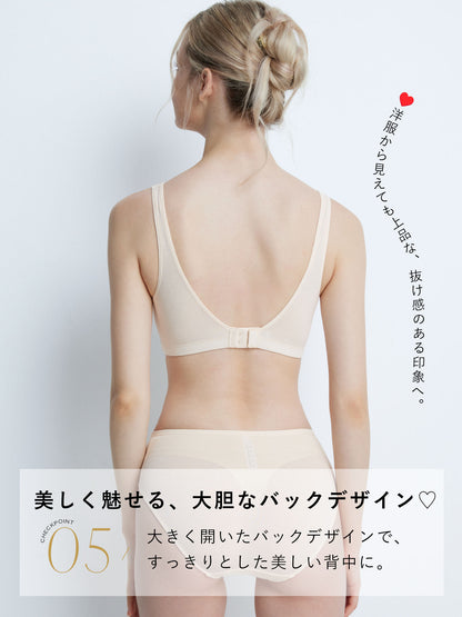 小胸 パカパカしない ブラ ノンワイヤー フィット
